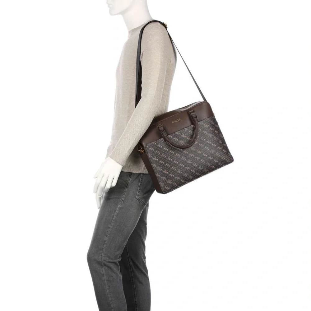 New GUESS Vezzola Logo Briefcase